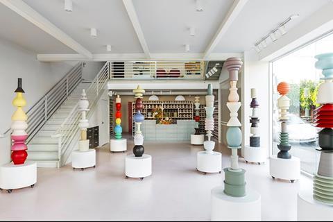 Splashes of colour are also present in the Farrow & Ball interior